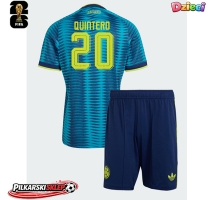 Kolumbia Juan Fernando Quintero #20 Koszulka Wyjazdowa dzieci MŚ 2026 Krótki Rękaw (+ krótkie spodenki)